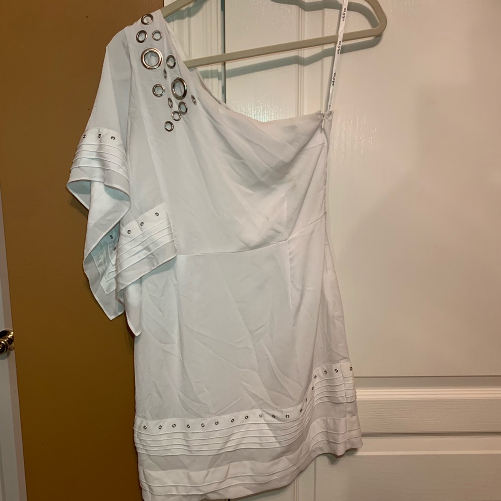 Ark & co one shoulder white dress